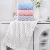 Cloud Grid Golden Turtle fleece towel, household face towel, absorbent bath towel, thickened edge, suitable for both men and women details Picture